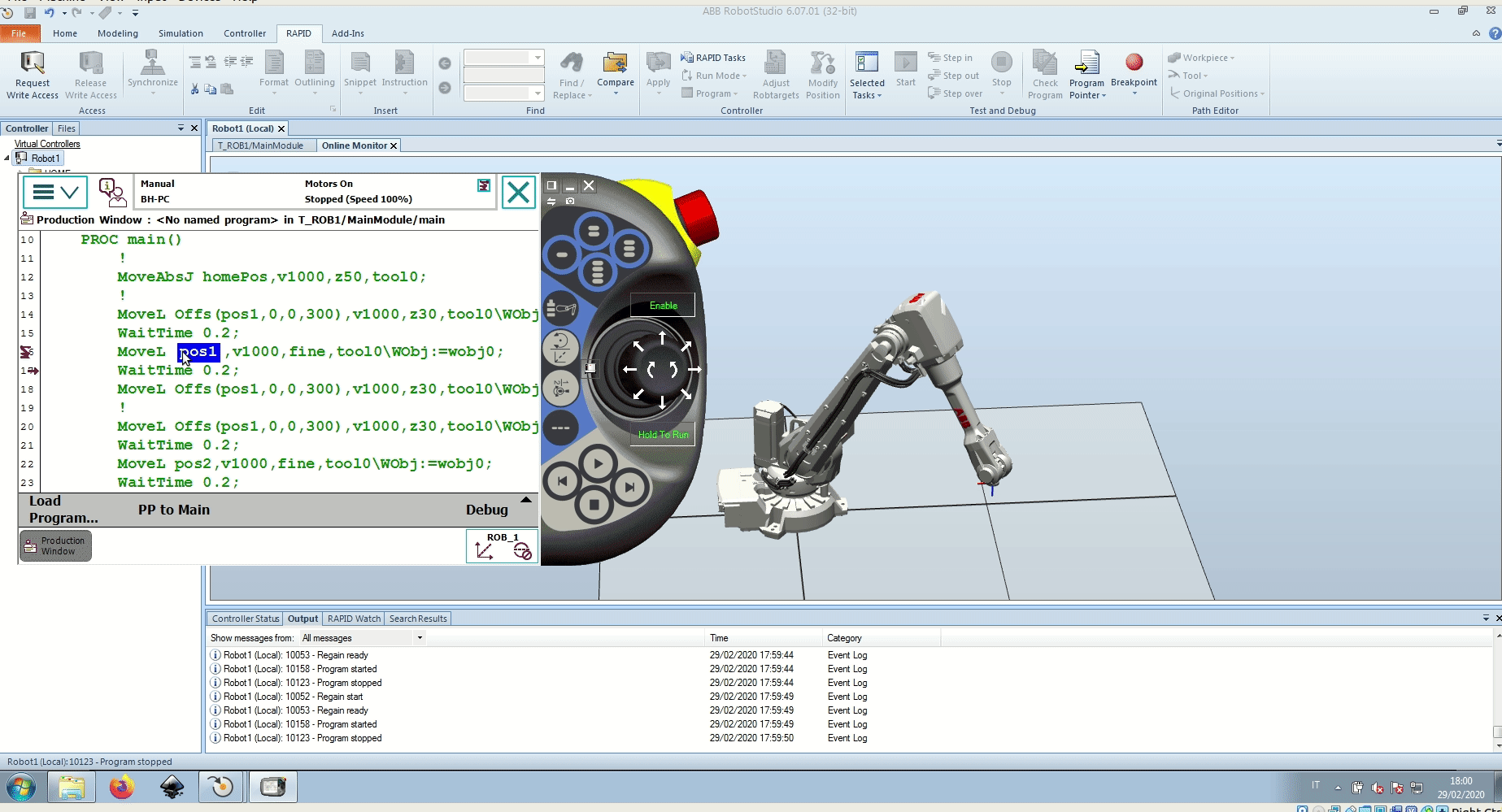 abb robotstudio setting a tool